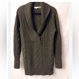 VINCE Cashmere-Blend Shawl Collar Sweater